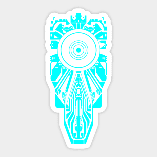 Game Warrior Cyan Sticker